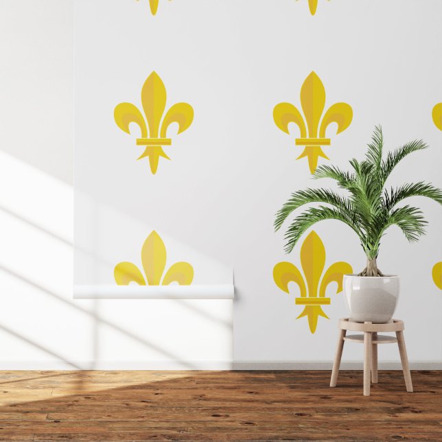 Gold Fleur de Lis Behang (Gold Fleur de Lis Wallpaper)