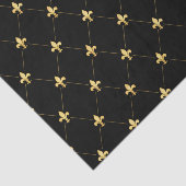 Gold Fleur-de-Lis Black Tissuepapier (Detail)