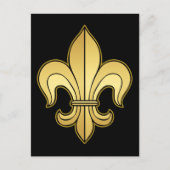 Gold Fleur de lis Briefkaart (Voorkant)