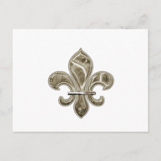 Gold Fleur de Lis Briefkaart (Voorkant)