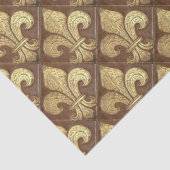 Gold Fleur de Lis Brown  Diamond Tissuepapier (Detail)