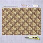 Gold Fleur de Lis Brown  Diamond Tissuepapier (Craft)