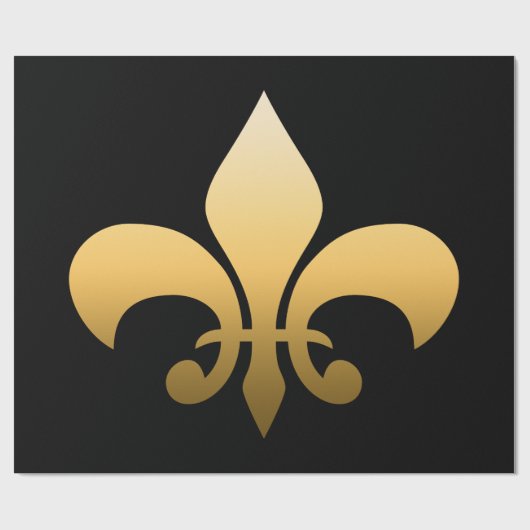 Gold Fleur de Lis Cadeaupapier (Vlak)