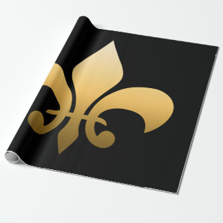 Gold Fleur de Lis Cadeaupapier
