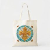 Gold Fleur De Lis-Canvas tas (Voorkant)
