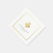 Gold Fleur de Lis Damask Persoonlijke bruiloft Servet (Hoek)