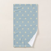 Gold Fleur-de-Lis Dusky Blue Bad Handdoek (Handdoek)