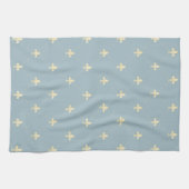 Gold Fleur-de-Lis Dusky Blue Theedoek (Horizontaal)