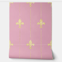  Gold Fleur-de-Lis Dusky Pink