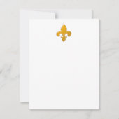 Gold Fleur de Lis Flat Note-kaarten Kaart (Voorkant)