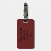 Gold Fleur-de-lis-gepersonaliseerd Bagagelabel (Achterkant verticaal)