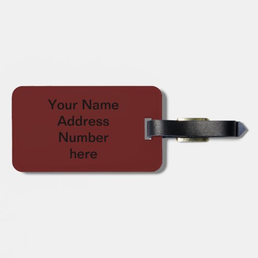 Gold Fleur-de-lis-gepersonaliseerd Bagagelabel (Achterkant horizontaal)