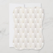 Gold Fleur-de-lis Great Gatsby 20s Style Wedding Kaart (Achterkant)