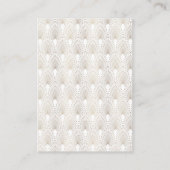 Gold Fleur-de-lis Great Gatsby 20s Wedding Details Informatiekaartje (Achterkant)