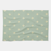 Gold Fleur-de-Lis Green Theedoek (Horizontaal)