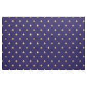 Gold Fleur-de-Lis (grootschalig) Midnight Blue Stof (Yard (91,4 cm))