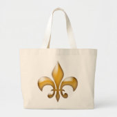 Gold Fleur de Lis Grote Tote Bag (Voorkant)