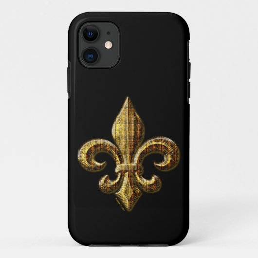 Gold Fleur De Lis iPhone 5 Hoesje (Achterkant)