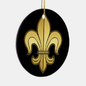 Gold Fleur de lis Keramisch Ornament (Rechts)