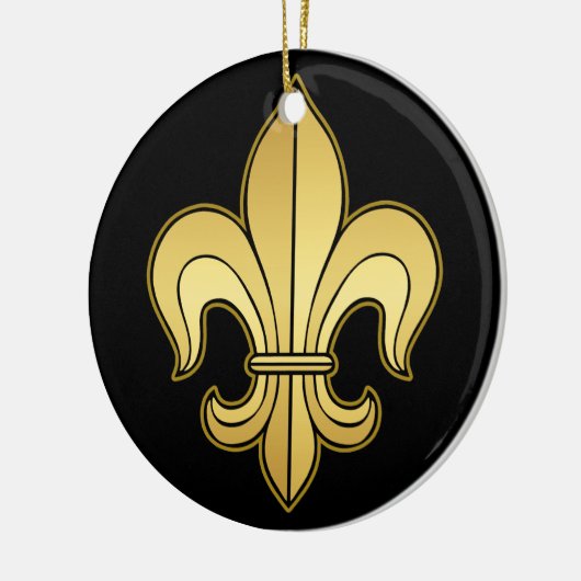 Gold Fleur de lis Keramisch Ornament (Links)