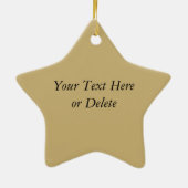 Gold Fleur de Lis kerstboomster Keramisch Ornament (Achterkant)