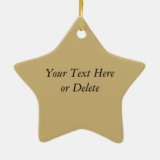 Gold Fleur de Lis kerstboomster Keramisch Ornament (Achterkant)