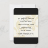 Gold Fleur de Lis Key Moving Announge Aankondiging (Achterkant)