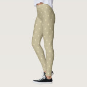 Gold Fleur-de-Lis Latte Brown Leggings (Links)