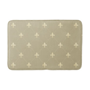 Gold Fleur-de-Lis Lichtbruin Badmat