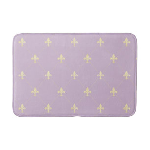 Gold Fleur-de-Lis Lila Badmat