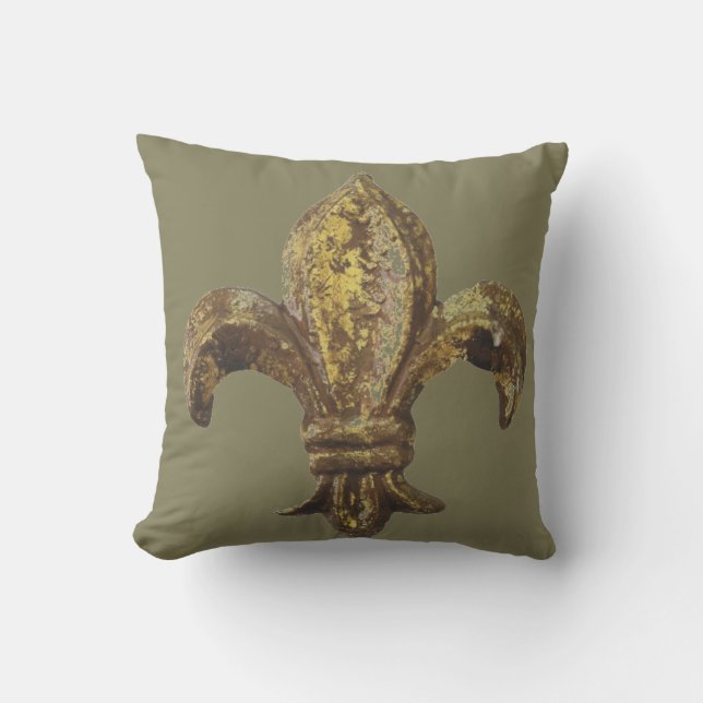 GOLD "FLEUR DE LIS" MET  ACHTERGROND KUSSEN (Voorkant)