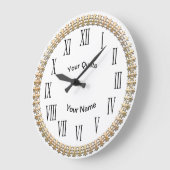 Gold Fleur De Lis met verticale Romeinse cijfers Grote Klok (Hoek)