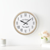 Gold Fleur De Lis met verticale Romeinse cijfers Grote Klok (Huis)