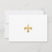 Gold Fleur-de-Lis Note Kaart (Voorkant)