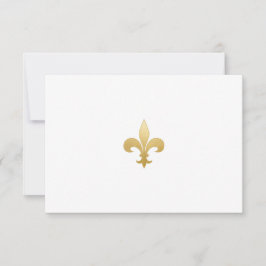 Gold Fleur-de-Lis Note Kaart