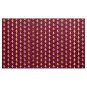 Gold Fleur-de-lis op de Bourgogne Stof (Yard (91,4 cm))