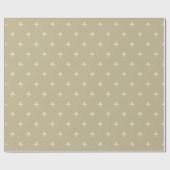 Gold Fleur-de-Lis op Dusky Latte Brown Cadeaupapier (Vlak)