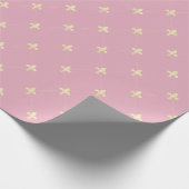 Gold Fleur-de-Lis op Roze Cadeaupapier (Hoek)
