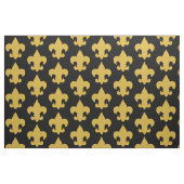 Gold Fleur De Lis op zwart Stof (Fat Quarter)