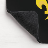 Gold Fleur de Lis op zwarte Muismat (Hoek)