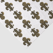 Gold Fleur de Lis Pattern Franse ontkoppeling Tissuepapier (Detail)