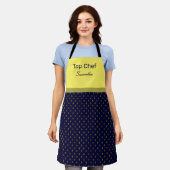 Gold Fleur-de-lis Persoonlijk Apron Schort (Gedragen)