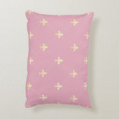Gold Fleur-de-Lis Pink Accent Kussen (Achterkant (Verticaal))
