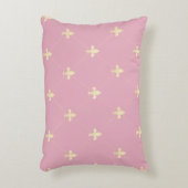 Gold Fleur-de-Lis Pink Accent Kussen (Voorkant(Verticaal))