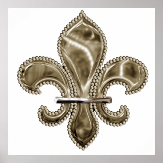 Gold Fleur de Lis Print (Voorkant)
