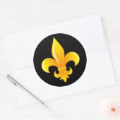 Gold Fleur De Lis Ronde Sticker (Envelop)