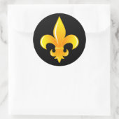 Gold Fleur De Lis Ronde Sticker (Tas)
