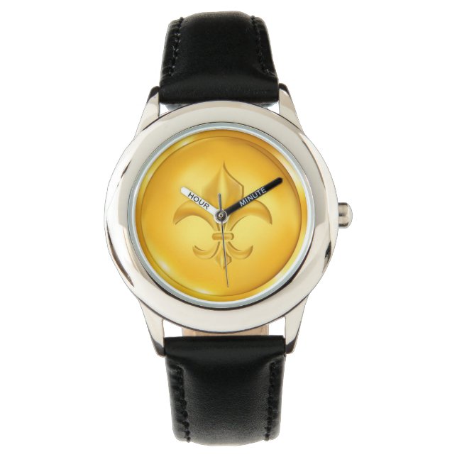 Gold Fleur De Lis - SRF Horloge (Voorkant)