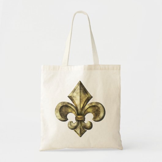 Gold Fleur de lis Tote Bag (Voorkant)