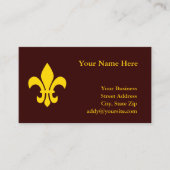 Gold Fleur de Lis Visitekaartje (Voorkant)